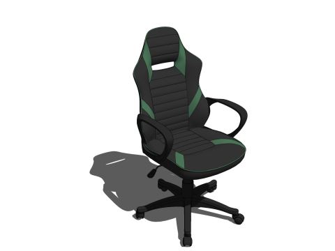 CHAIR SEAT OFFICE FURNITURE HOME GAMER L HOUSE TABLE COMPUTER Modello 3D