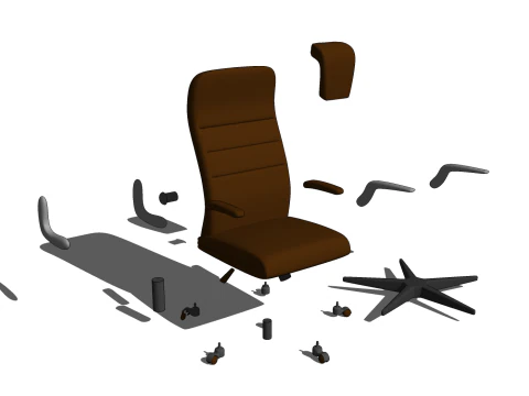 SEDIA SEDILE MOBILI UFFICIO CASA Sedia GAMER CASA TAVOLO COMPUTER Casa Modello 3D