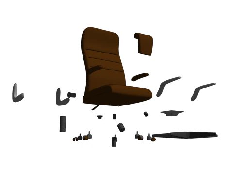 SEDIA SEDILE MOBILI UFFICIO CASA Sedia GAMER CASA TAVOLO COMPUTER Casa Modello 3D