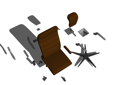 SEDIA SEDILE MOBILI UFFICIO CASA Sedia GAMER CASA TAVOLO COMPUTER Casa Modello 3D