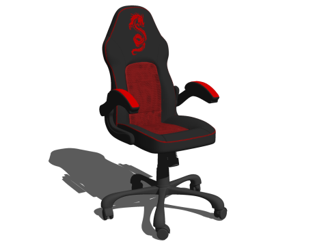 CHAIR SEAT OFFICE FURNITURE HOME N GAMER HOUSE TABLE COMPUTER 3D Model
