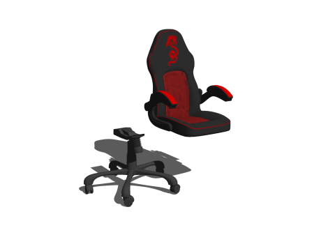 CHAIR SEAT OFFICE FURNITURE HOME N GAMER HOUSE TABLE COMPUTER 3D Model