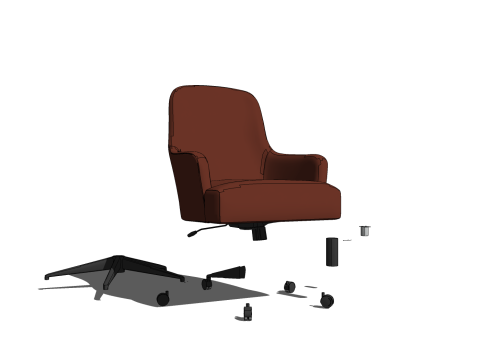 CHAIR SEAT OFFICE FURNITURE HOME GAMER HOUSE TABLE COMPUTER Modelo 3D