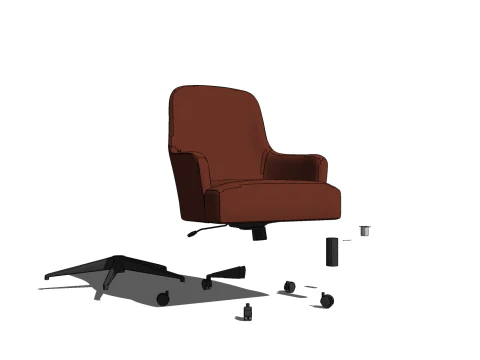 SEDIA SEDILE MOBILI PER UFFICIO CASA GIOCATORE CASA TAVOLO COMPUTER Modello 3D