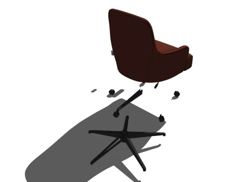 SEDIA SEDILE MOBILI PER UFFICIO CASA GIOCATORE CASA TAVOLO COMPUTER Modello 3D