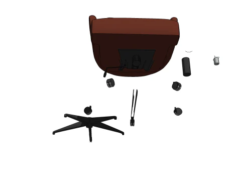 SEDIA SEDILE MOBILI PER UFFICIO CASA GIOCATORE CASA TAVOLO COMPUTER Modello 3D