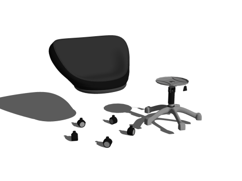 CHAIR SEAT OFFICE FURNITURE HOME O GAMER HOUSE TABLE COMPUTER 3D Model