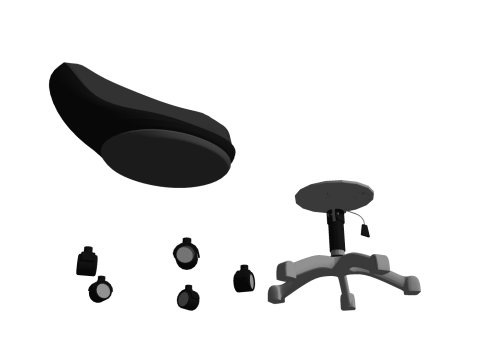 CHAIR SEAT OFFICE FURNITURE HOME O GAMER HOUSE TABLE COMPUTER 3D Model