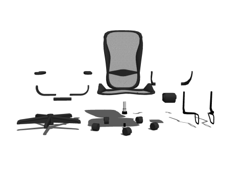 CHAIR SEAT OFFICE FURNITURE HOME P GAMER HOUSE TABLE COMPUTER 3D Model