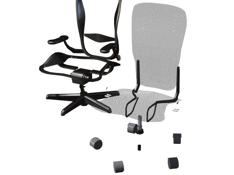 CHAIR SEAT OFFICE FURNITURE HOME P GAMER HOUSE TABLE COMPUTER 3D Model