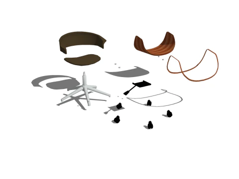 SEDIA SEDILE MOBILI PER UFFICIO CASA R GAMER CASA TAVOLO COMPUTER Modello 3D