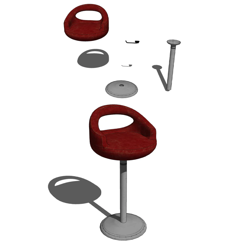 SEDIA SEDILE MOBILI DA UFFICIO CASA RR GAMER CASA DA TAVOLO COMPUTER Modello 3D .c4d .max .obj .3ds .fbx .stl .blend 