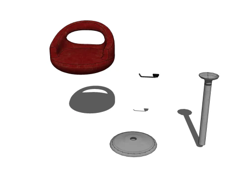 SEDIA SEDILE MOBILI DA UFFICIO CASA RR GAMER CASA DA TAVOLO COMPUTER Modello 3D