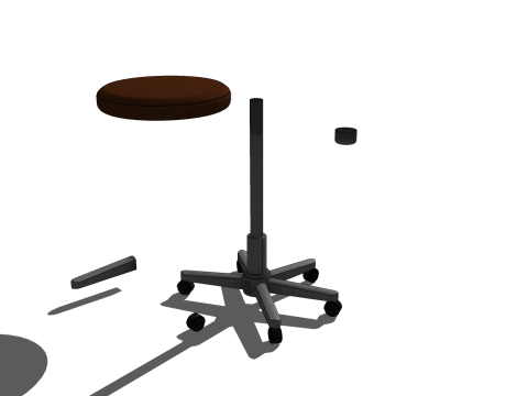 CHAIR SEAT OFFICE FURNITURE HOME S GAMER HOUSE TABLE COMPUTER 3D Model