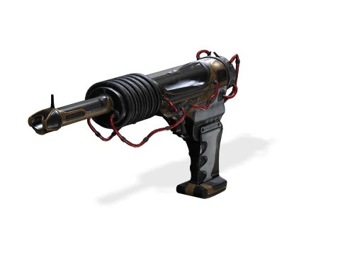 ALIEN BLASTER SPACE SCIFI KAPAL SENJATA ROBOT GALAXY STAR WARS JEDI METAL RIFLE Model 3D