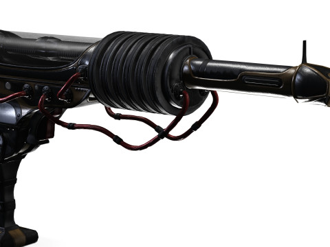 ALIEN BLASTER SPACE SCIFI SHIP WEAPON ROBOT GALAXY STAR WARS JEDI METAL RIFLE Modelo 3D