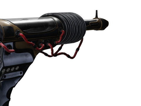 ALIEN BLASTER SPACE SCIFI SHIP WEAPON ROBOT GALAXY STAR WARS JEDI METAL RIFLE Modelo 3D