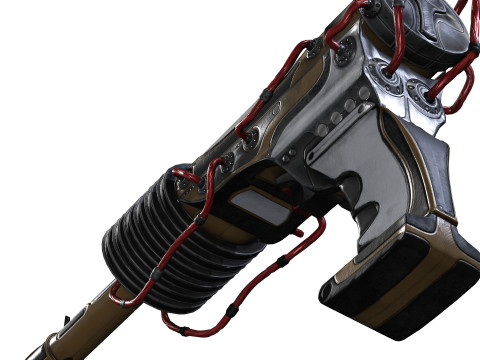 ALIEN BLASTER SPACE SCIFI SHIP WEAPON ROBOT GALAXY STAR WARS JEDI METAL RIFLE Modelo 3D