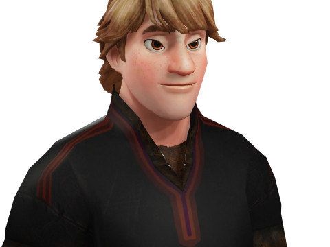KRISTOFF FROZEN RIGGED STL OBJ FBX FROZEN FANTASY CASTLE MEDIEVAL TIMER BOY MAN 3D Модель