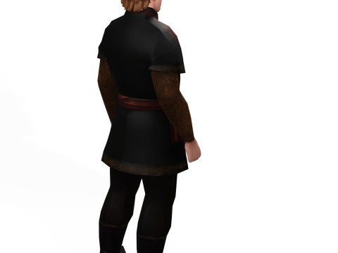 KRISTOFF FROZEN RIGGED STL OBJ FBX FROZEN FANTASY CASTLE MEDIEVAL TIMER BOY MAN Modelo 3D