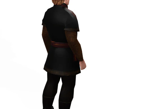 KRISTOFF FROZEN RIGGED STL OBJ FBX FROZEN FANTASY CASTLE MEDIEVAL TIMER BOY MAN 3D Model