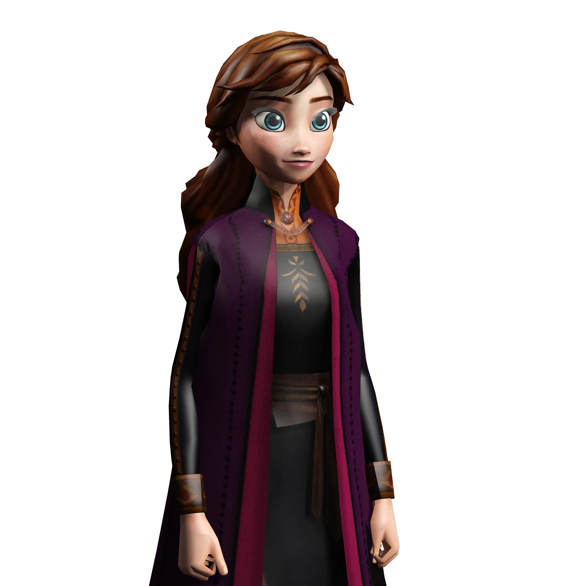 ANNA KRISTOFF FROZEN RIGGED STL OBJ FBX FROZEN FANTASY CASTLE MEDIEVAL TIMES ANNA 3D Model .c4d .max .obj .3ds .fbx .stl .blend 