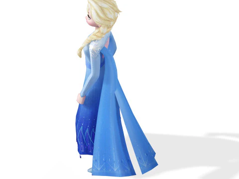 ELSA FROZEN RIGGED STL OBJ FBX FROZEN FANTASY CASTLE MEDIEVAL TIMES ELSA ANNA DISNEY NISNEYLAND 3D Model