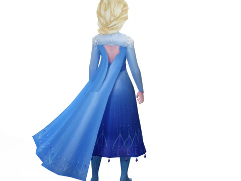 ELSA FROZEN RIGGED STL OBJ FBX FROZEN FANTASY CASTLE MEDIEVAL TIMES ELSA ANNA DISNEY NISNEYLAND 3D Model