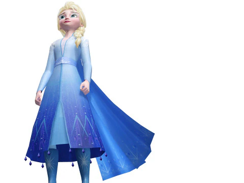 ELSA FROZEN RIGGED STL OBJ FBX FROZEN FANTASY CASTLE MEDIEVAL TIMES ELSA ANNA DISNEY NISNEYLAND 3D Model