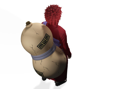 GAARA NARUTO SHIPPUDEN NARUTO POKMON NINJA WARRIOR FREE DOWNLOAD 3D MODEL FBX OBJ Modello 3D