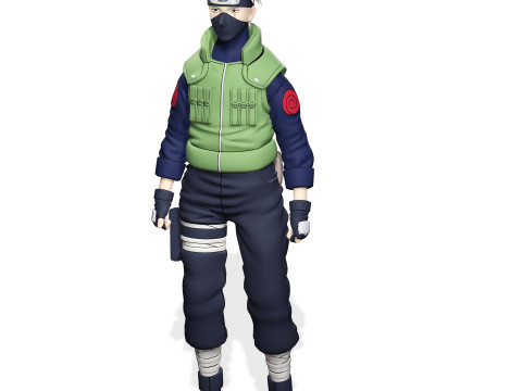 HATAKE KAKASHI NARUTO POKMON NINJA WARRIOR FREE DOWNLOAD 3D MODEL FBX OBJ 3D Модель