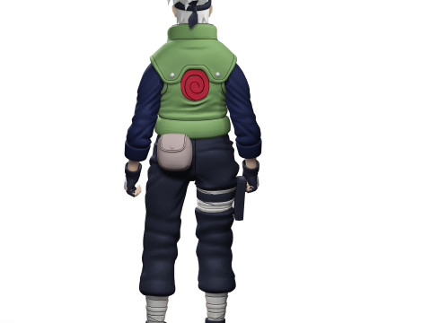 HATAKE KAKASHI NARUTO POKMON NINJA WARRIOR FREE DOWNLOAD 3D MODEL FBX OBJ 3D Модель