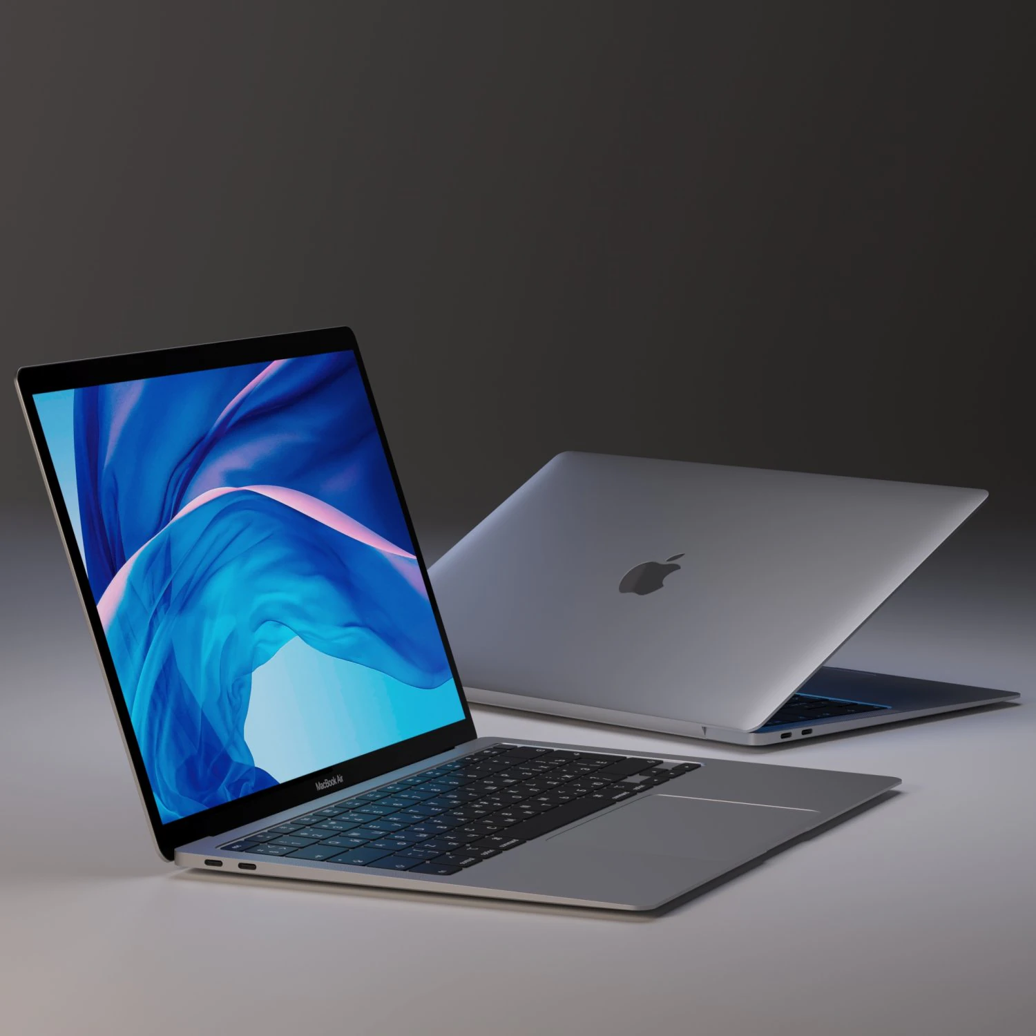 apple macbook air 13 3D Model .c4d .max .obj .3ds .fbx .stl .blend