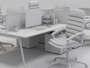 office workplace 3D Model