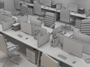 office workplace 3D Model