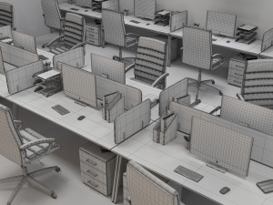 office workplace 3D Model
