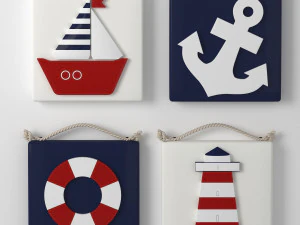 3D-Wandkunst aus Holz 3D Modell