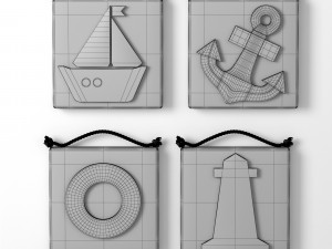 3d wood wall art 3D Model