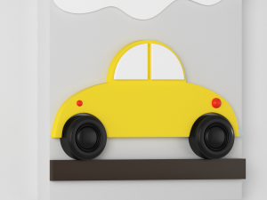 wood kids wall decor transportation Modelo 3D