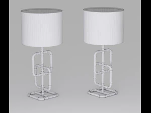 copper pipe table lamp 3D Model