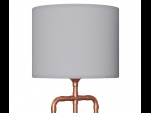 copper pipe table lamp 3D-Modell