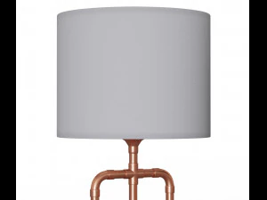 copper pipe table lamp 3D Model