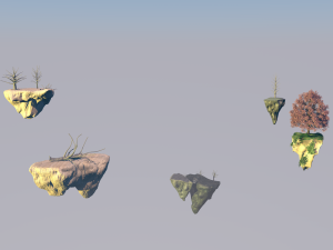 flying islands 3D Модель