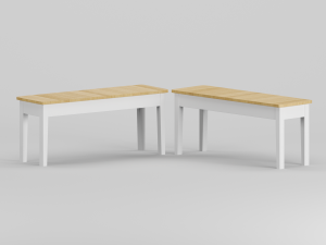 loft bench for 2 persons laredoute alvina 3D Model