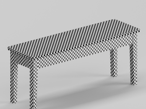 loft bench for 2 persons laredoute alvina 3D Model