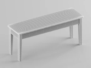 banco loft para 2 pessoas laredoute alvina Modelo 3D