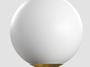 modern brass and opal glass chandelier laredoute moricio 3D Модель