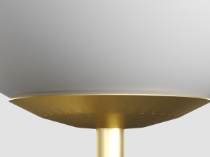 modern brass and opal glass chandelier laredoute moricio 3D Модель