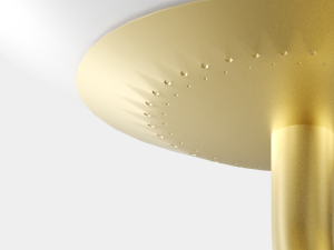 modern brass and opal glass chandelier laredoute moricio 3D Модель
