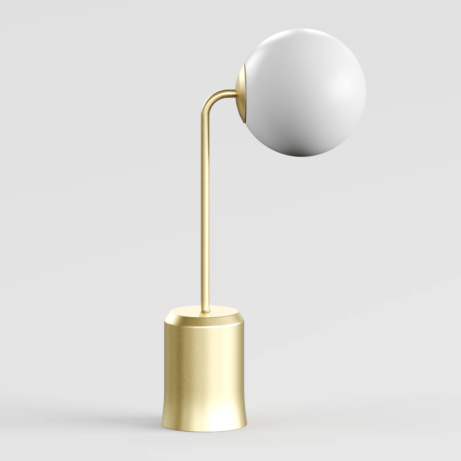 modern table lamp made of brass and opal glass laredoute moricio 3D Model .c4d .max .obj .3ds .fbx .stl .blend 